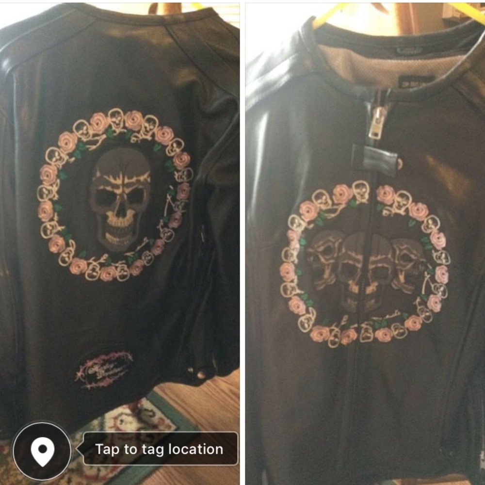 Worn twice padded motorcycle jacket